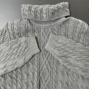 Wainscott Turtleneck Sweater Women's Size M Gray Vintage Preppy Minimalist